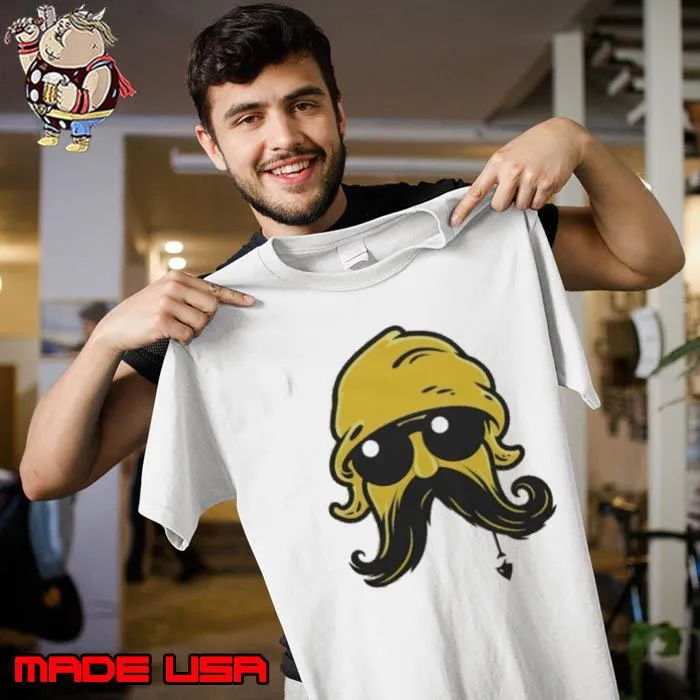 Yellow Ghost Mustache Sunglasses Classic Shirt Unisex