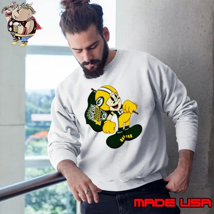 Andrea Kuoni wearing Socal Green Packer Backers s Sweatshirt