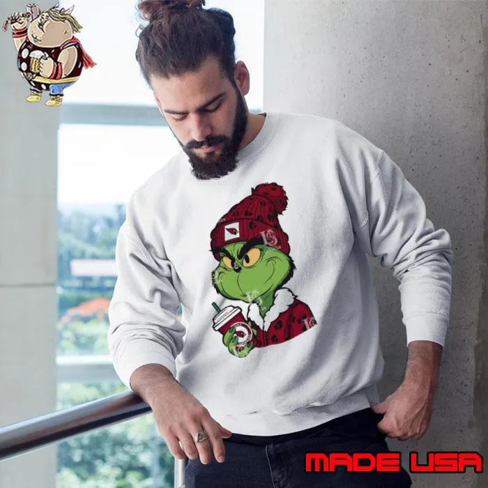 Arizona Cardinals the Grinch drink coffee s Sweatshirt