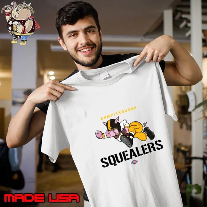 Armpitsburgh Squealers Pig Logo Football T-Shirt Unisex