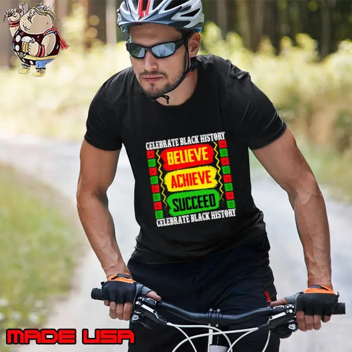 Believe Retro Achieve Succeed Black History Martin Luther King Day T-Shirt Unisex