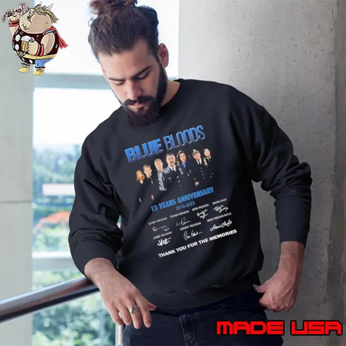 Blue blood 13 years anniversary 2010 2023 thank you for the memories signature shirt