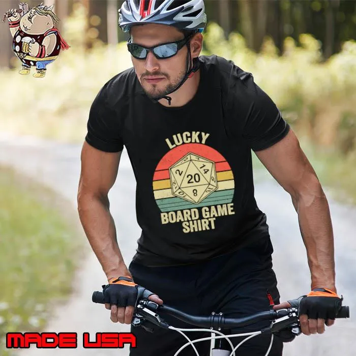 Board Games Lucky Game Night Tabletop Boardgamers Vintage Sunset T-Shirt Unisex