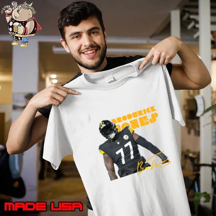 Broderick Jones Signature Player For To Pittsburgh Steelers T-Shirt Unisex