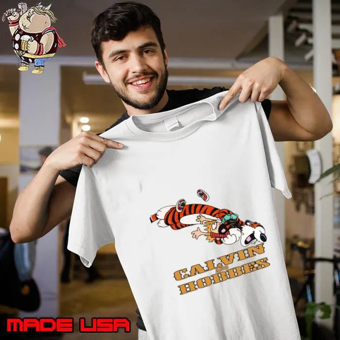 Calvin And Hobbes Christmas and Happy New Year daily American comic strip T-Shirt Unisex
