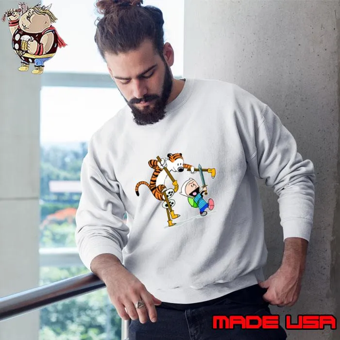 Christmas and Happy New Year Calvin and Hobbes American comic strip T-Shirt Sweatshirt