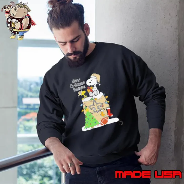 Christmas Snoopy New Orleans Saints Shirt Sweatshirt
