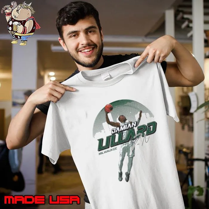 Damian Lillard Signature American professional basketball Milwaukee Skyline T-Shirt Unisex