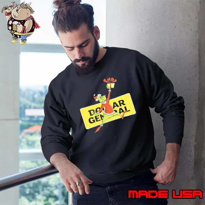 Dollar General Grinch and gift merry christmas s Sweatshirt