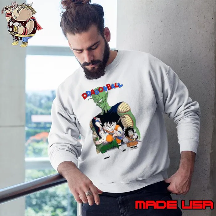 Dragon Ball Anime Goku King Piccolo Retro Manga Panel s Sweatshirt