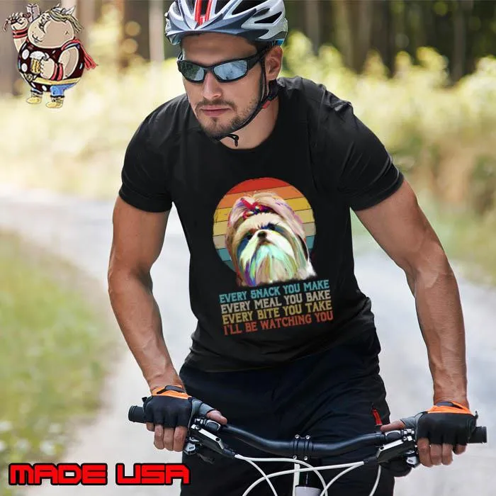 Every Snack You Make Every Meal You Bake Vintage Divine Featuring the Grace of Shih Tzus T-Shirt Unisex