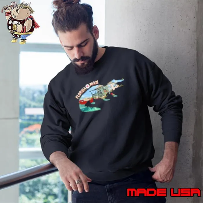 Florida Man Swag Florida Man Gator Boat Nft s Sweatshirt