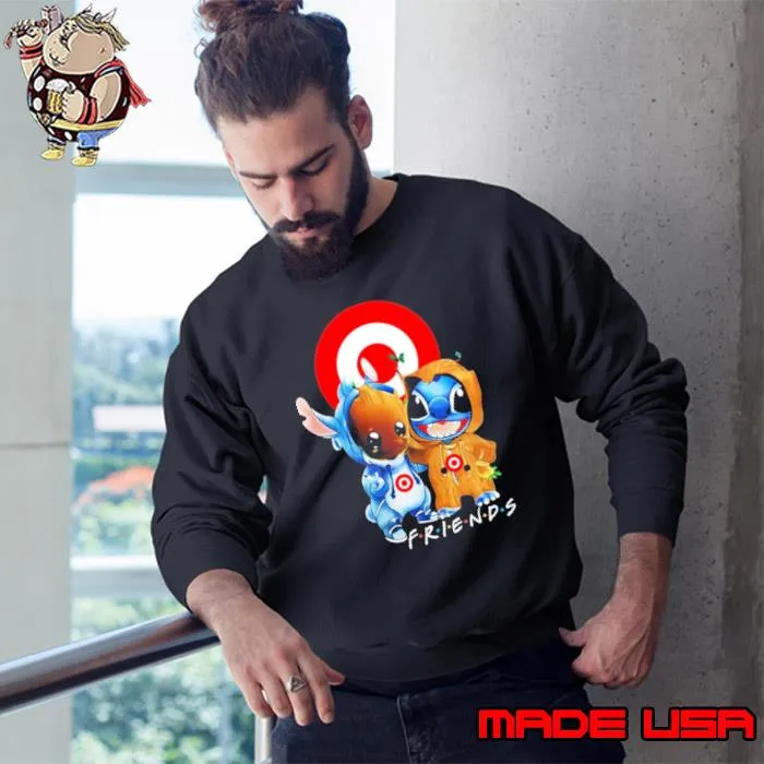 Friends baby stitch and baby groot target symbol s Sweatshirt