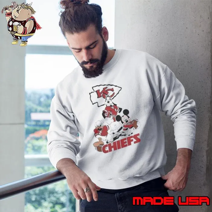 Gangster Mickey Mouse Nfl Kansas City Chiefs Football Players Logo Shirt Sweatshirt