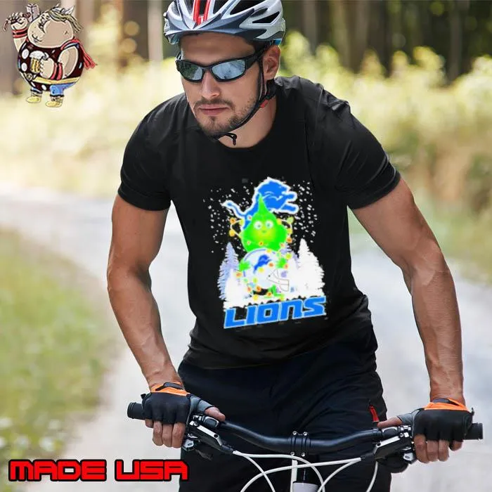 Grinch detroit lions Christmas tree helmet s Unisex