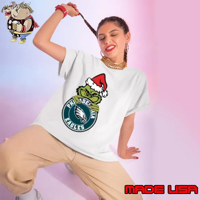 Grinch Philadelphia Eagles Circle Logo shirt
