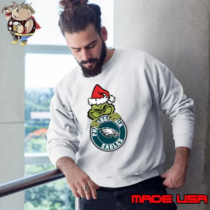 Grinch Philadelphia Eagles Circle Logo s Sweatshirt