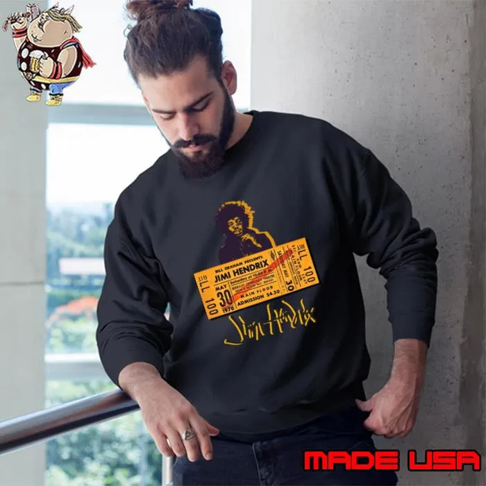 Jimi Hendrix Concert American guitarist main floor T-Shirt Sweatshirt
