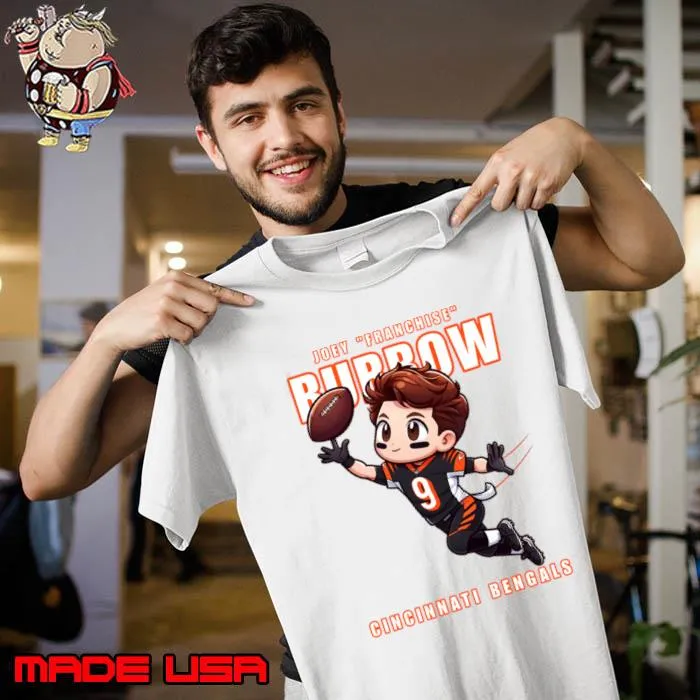 Joe Franchise Burrow Cincinati Bengals Football Chibi T-Shirt Unisex