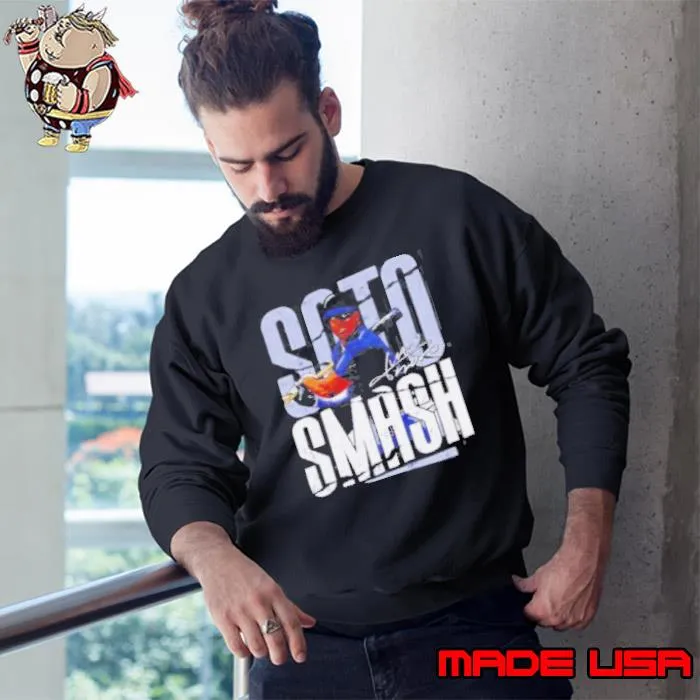 Juan Soto New York Y Soto Smash WHT Baseball Shirt Sweatshirt