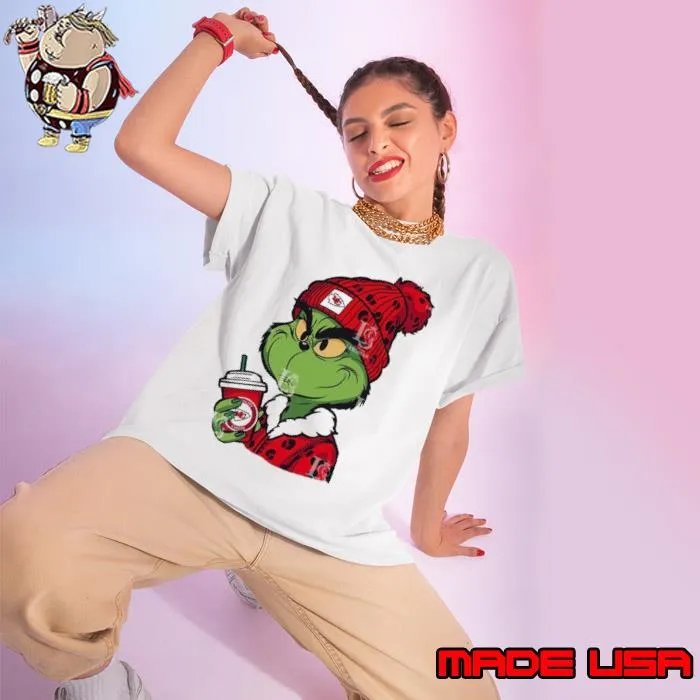 Kansas City Chiefs the Grinch drink coffee s Ladies tee