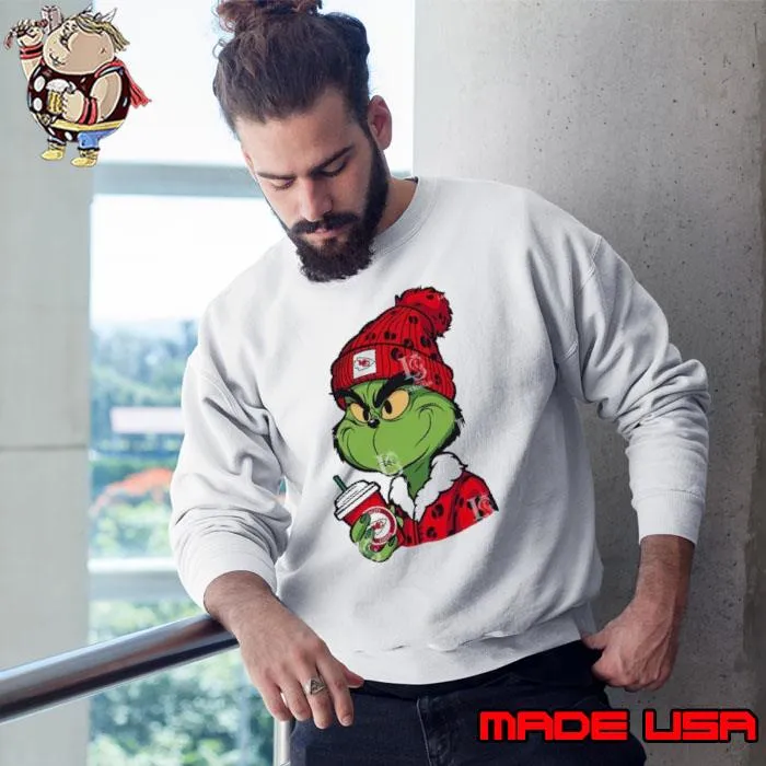 Kansas City Chiefs the Grinch drink coffee s Sweatshirt
