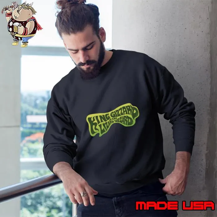 King gizzard and the lizard wizard green symbol Australian rock band T-Shirt Sweatshirt