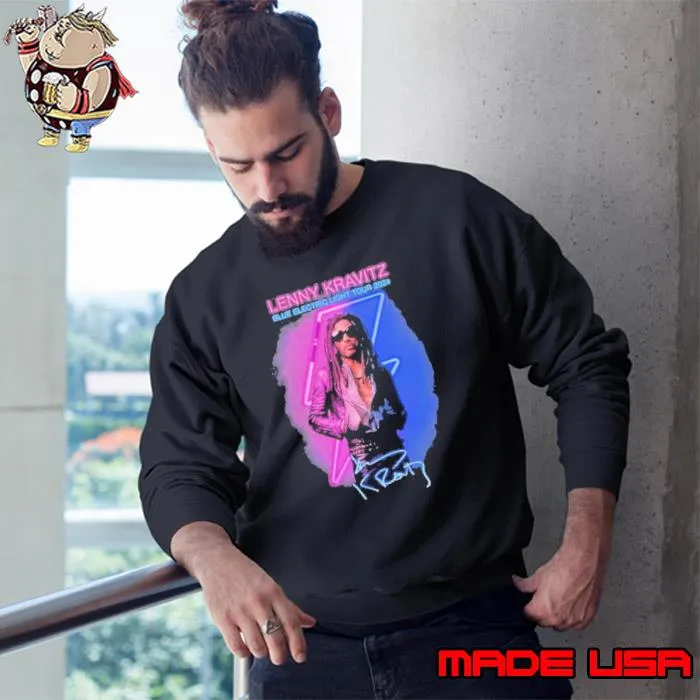 Lenny Kravitz Blue Electric Light Tour 2024 Shirt Sweatshirt