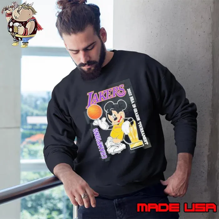 Los Angeles Lakers Mickey Mouse 2023 NBA In Season Tournament Champions s Sweatshirt