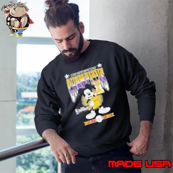 Los Angeles Lakers Mickey Mouse NBA in Season Tournament Champions 2023 Shirt Sweatshirt