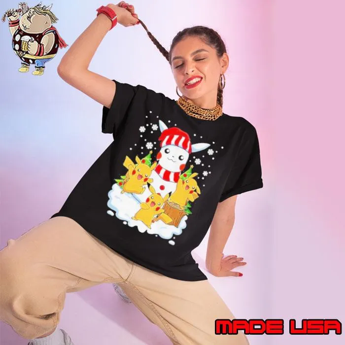 Merry Christmas Santa Pikachu mashup s Ladies tee