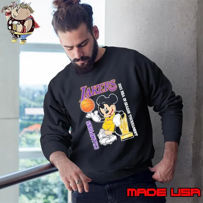Mickey lakers champions 2023 NBA in season tournament s Sweatshirt