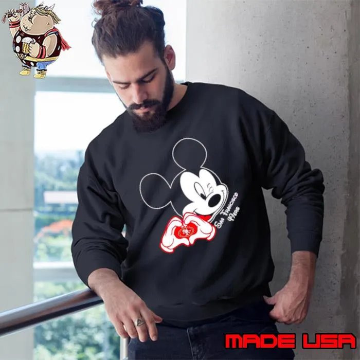 Mickey Mouse Love San Francisco 49ers s Sweatshirt