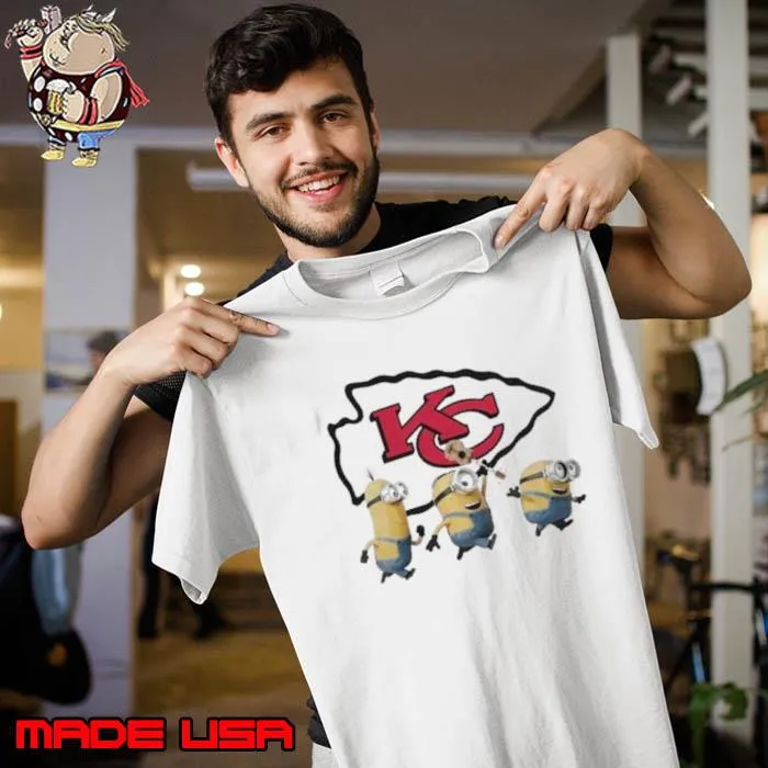 Minions Team Kansas City Chiefs Football Nfl Logo Shirt Unisex