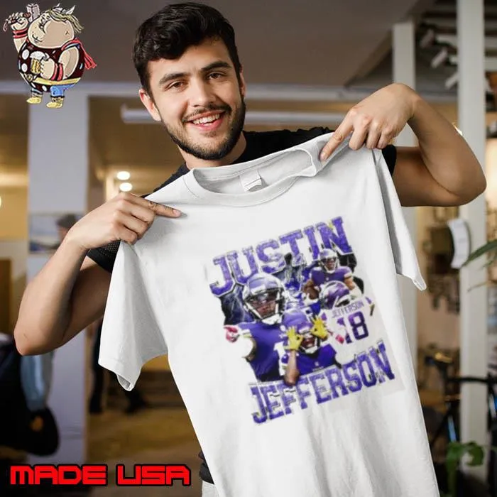 Minnesota Vikings football Justin Jefferson player the Griddy signature retro s Unisex