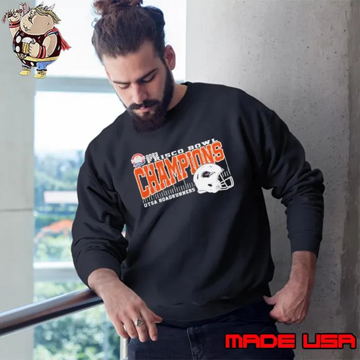 Ncaa Utsa Football 2023 Frisco Bowl Champions Helmet s Sweatshirt