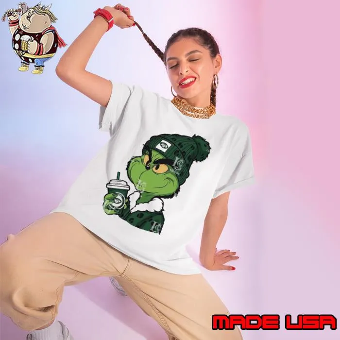 New York Jets the Grinch drink coffee s Ladies tee