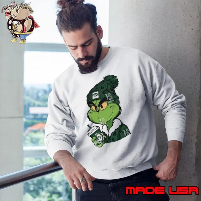 New York Jets the Grinch drink coffee s Sweatshirt