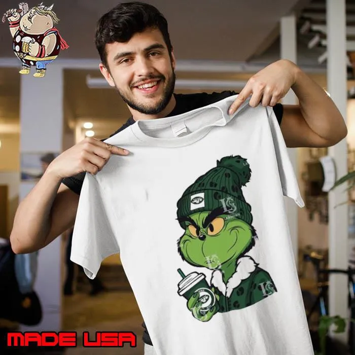 New York Jets the Grinch drink coffee shirt