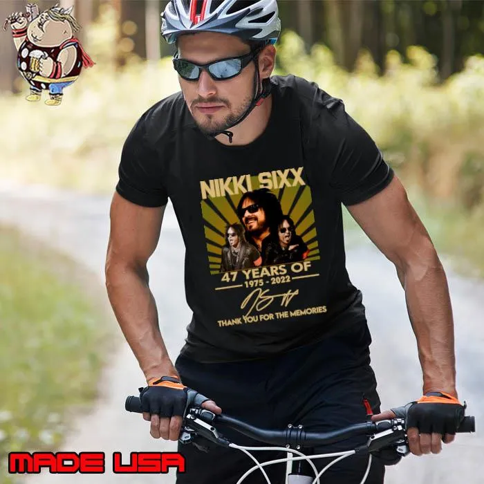 Nikki Sixx 47 Years Of 1975 2022 Thank You For The Memories Signatures T-Shirt
