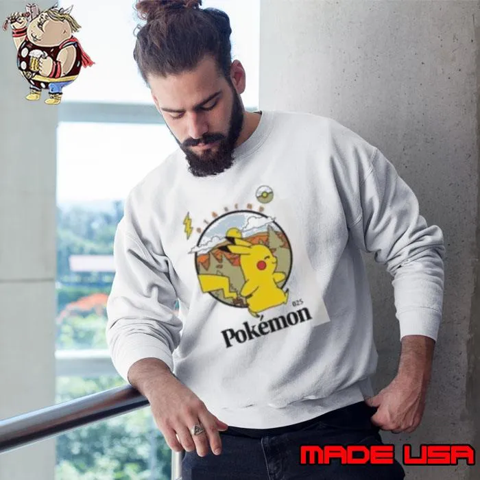 Pokemon Pikachu Camp Badge Shirt Sweatshirt