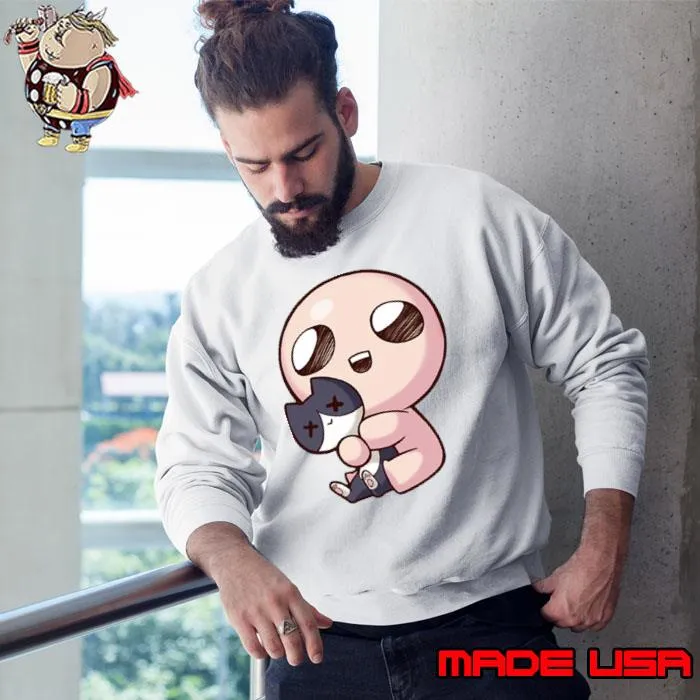 Premium the Binding Of Issac Issac And Baby Cat shirt