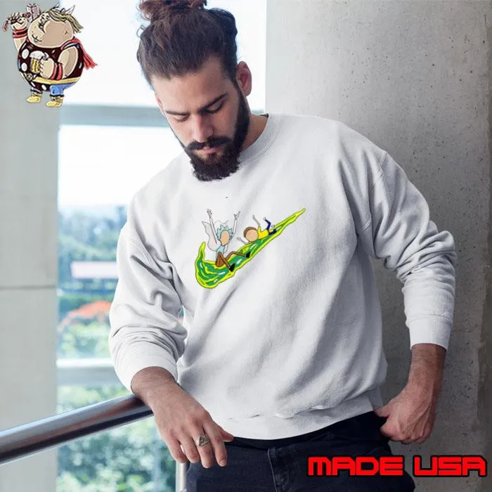 Rick And Morty Funny Nike Logo shirt