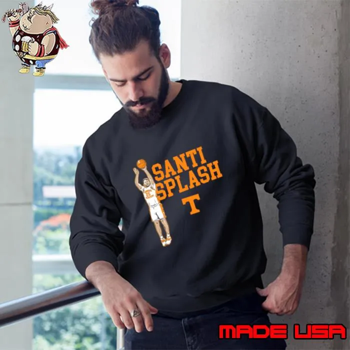 Santiago Vescovi Uruguayan college basketball player for the Tennessee Volunteers Santi Splash T-Shirt