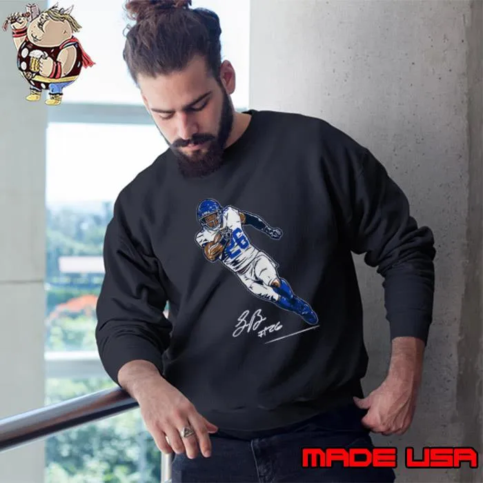 Saquon Barkley Signature American football running back for the New York Giants Pose T-Shirt Sweatshirt