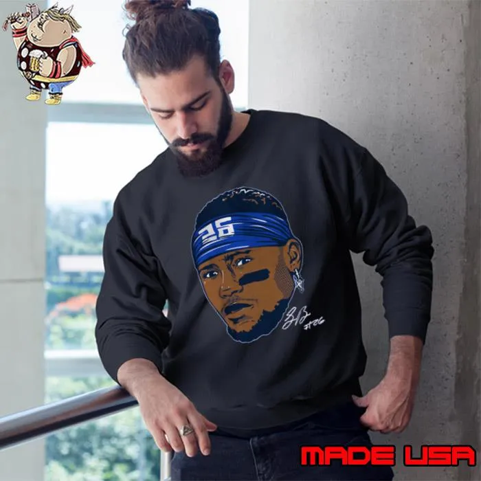 Saquon Barkley Signature American football running back Swag Head T-Shirt Sweatshirt