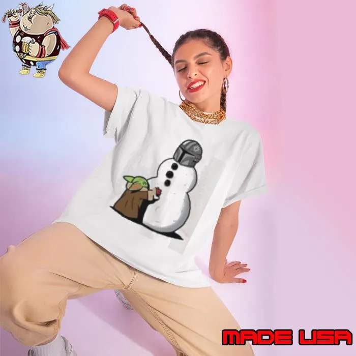 The Best Snowman in the Parsec Christmas Illustration s Ladies tee