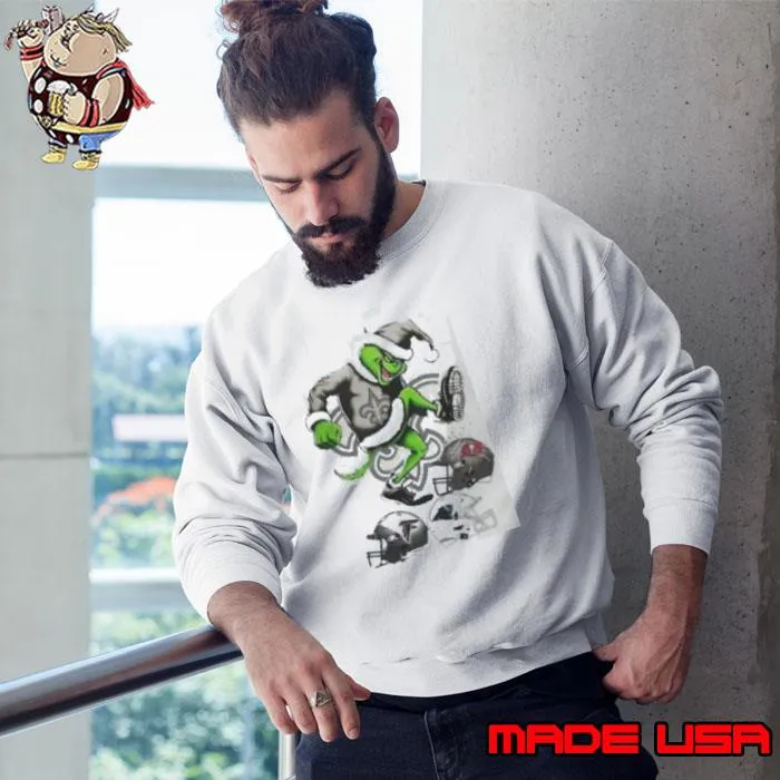 The Grinch New Orleans Saints Stomp On NFL Teams Christmas T Shirt Sweatshirt