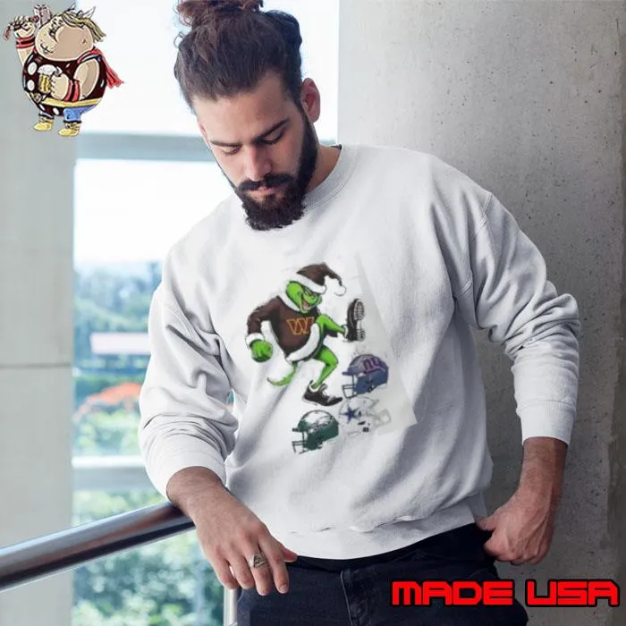 The Grinch Washington Commanders Stomp On NFL Teams Christmas Shirt Sweatshirt