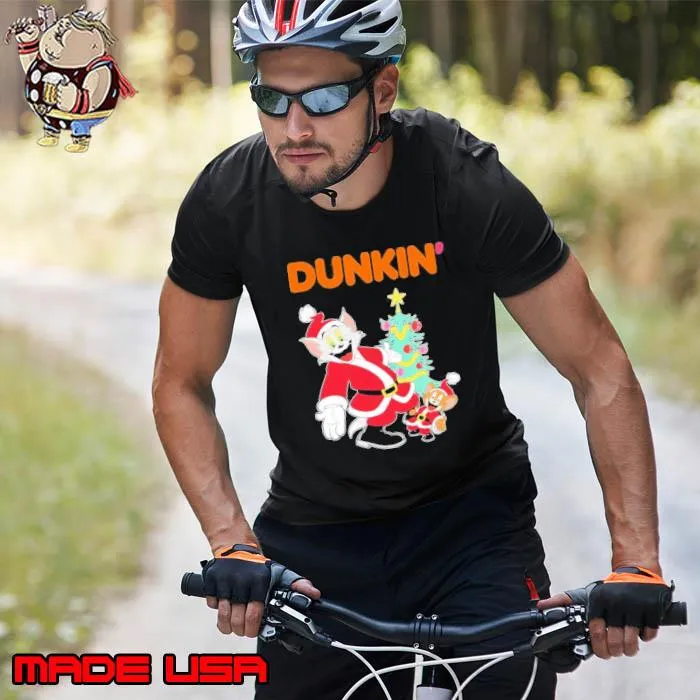 Tom And Jerry Hat Santa Dunkin’ Tree Merry Christmas Shirt Unisex